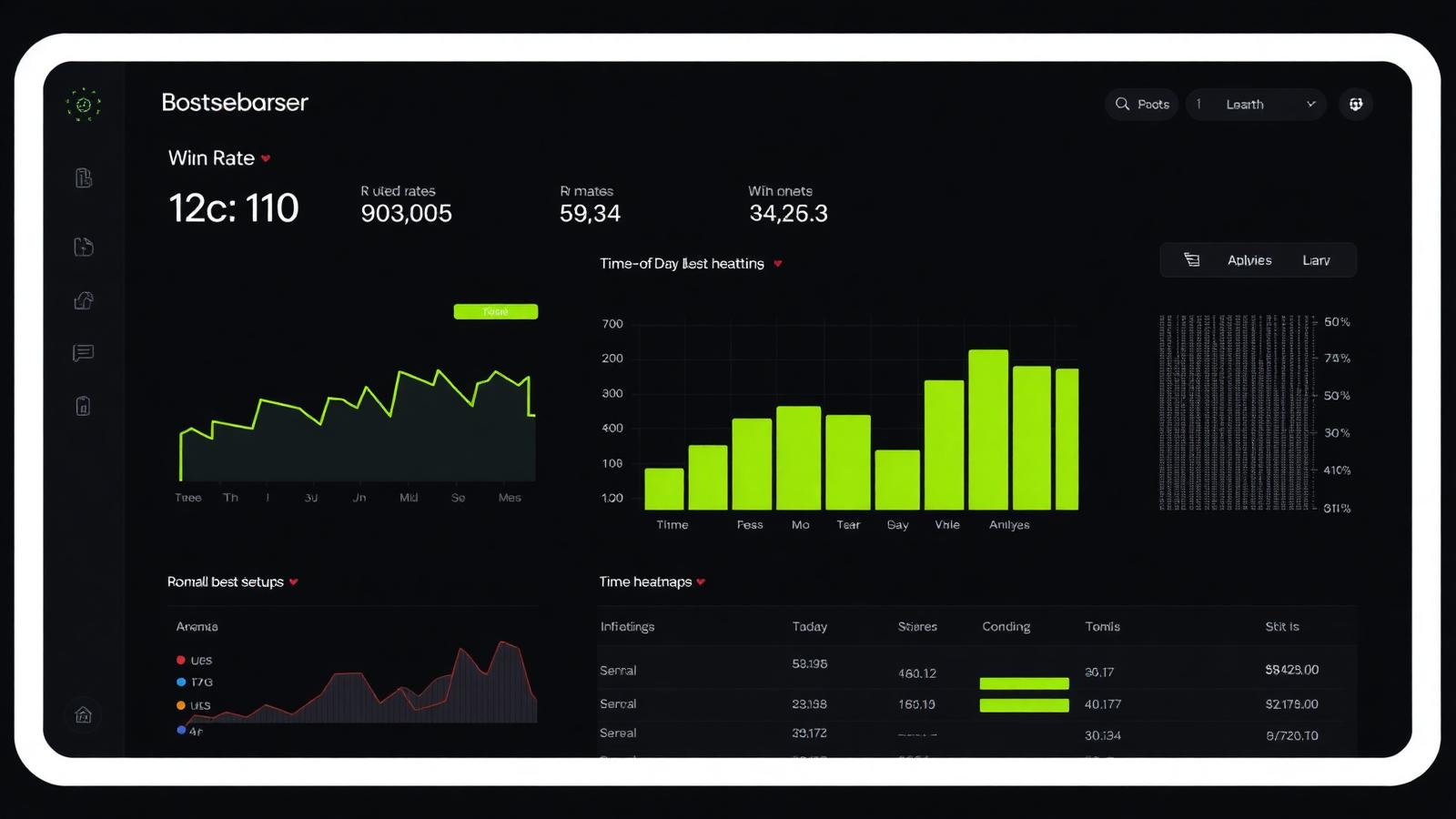 Analytics · setup heatmap — TradingJournalPro screenshot